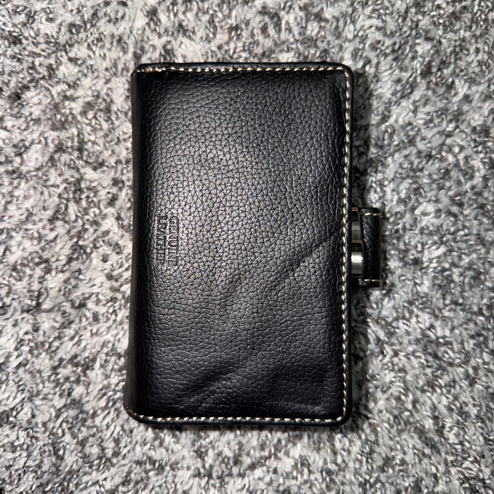 Black Genuine Leather Women's Wallet Card Cash Holder